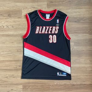 Reebok Rasheed Wallace Portland Trailblazers Basketball Jersey SZ L